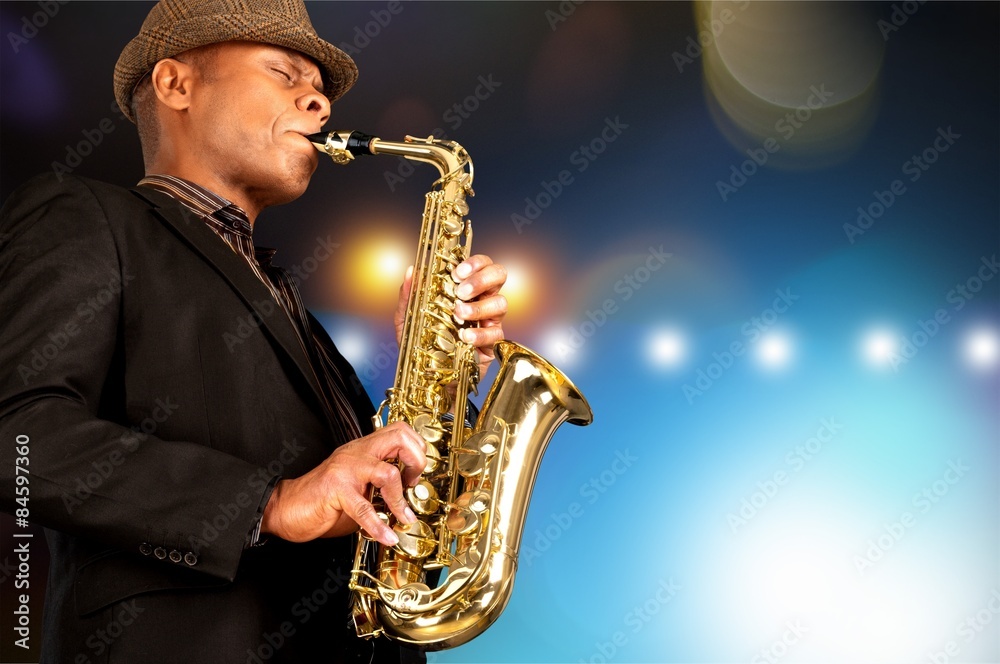 Fototapeta premium Jazz, Musical Band, Saxophone.