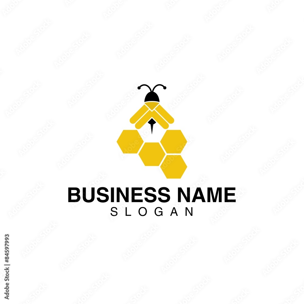 Bee logo template set