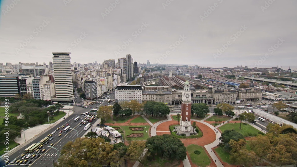 Argentina clock tower day time lapse Argentina clock tower day time lapse