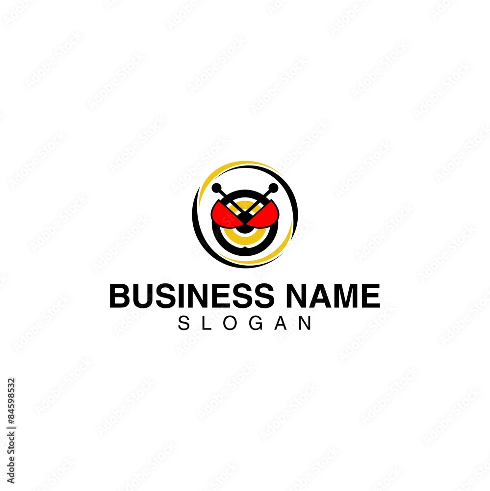 Bee logo template set