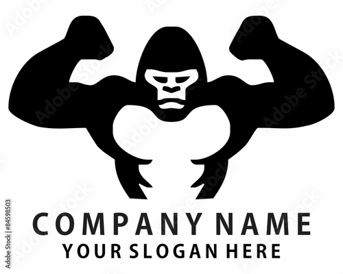 black silhouette gorilla
