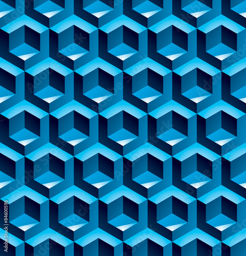 Futuristic continuous multicolored pattern, illusive motif abstr