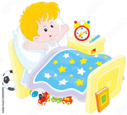 Boy waking up