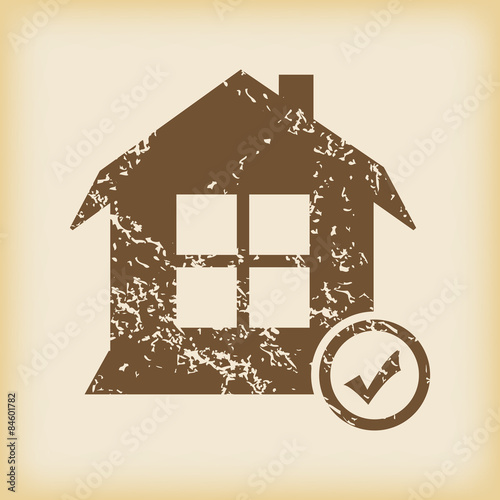 Grungy select house icon