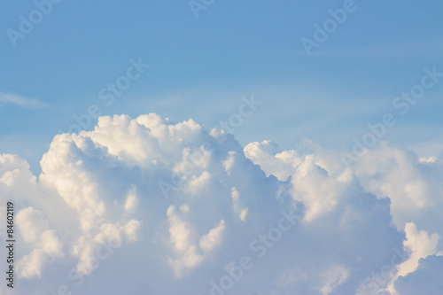 close up blue sky with clouds