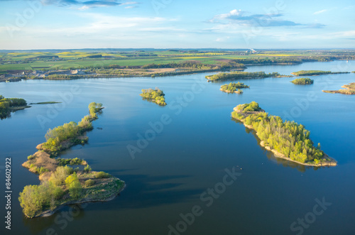 Aerial view on the lake