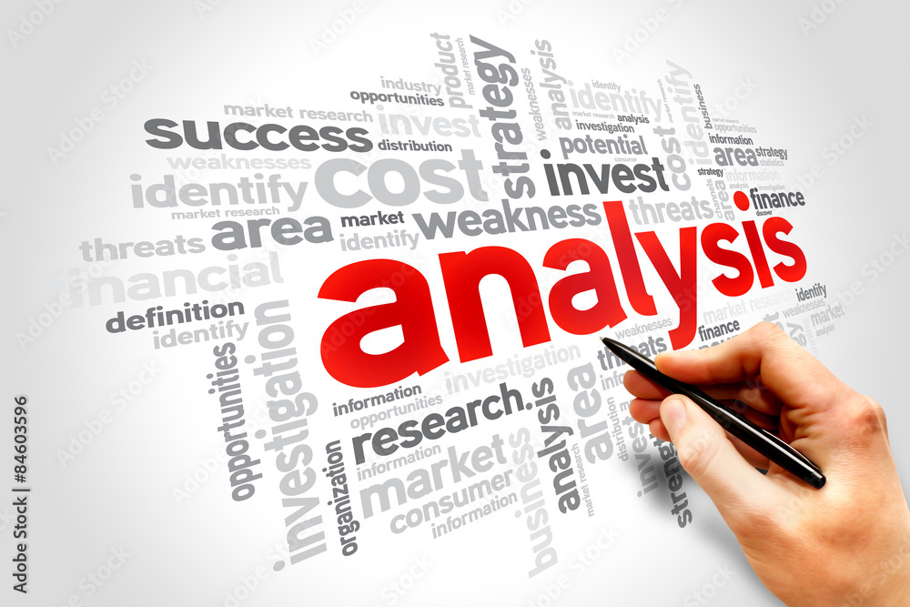 ANALYSIS word cloud, business concept ANALYSIS word cloud, business concept