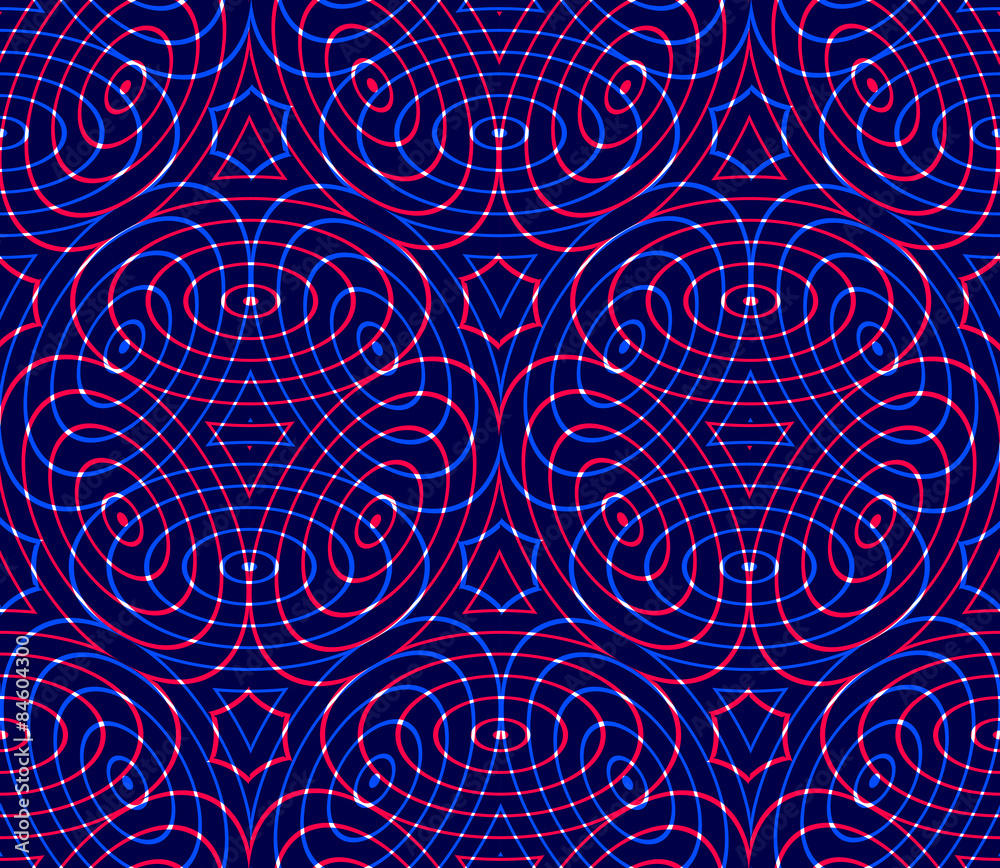 Regular colorful endless pattern with intertwine three-dimension Regular colorful endless pattern with intertwine three-dimension