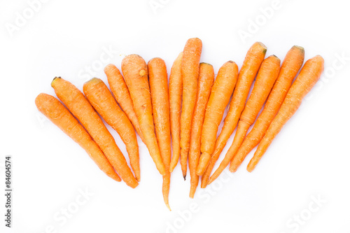 baby carrot on white backgroung