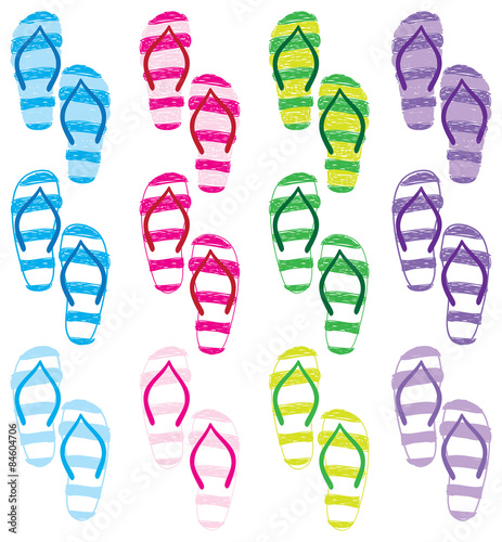 set of flip flop sandal