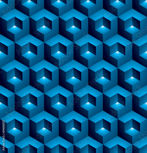 Regular colorful textured endless pattern with three-dimensional