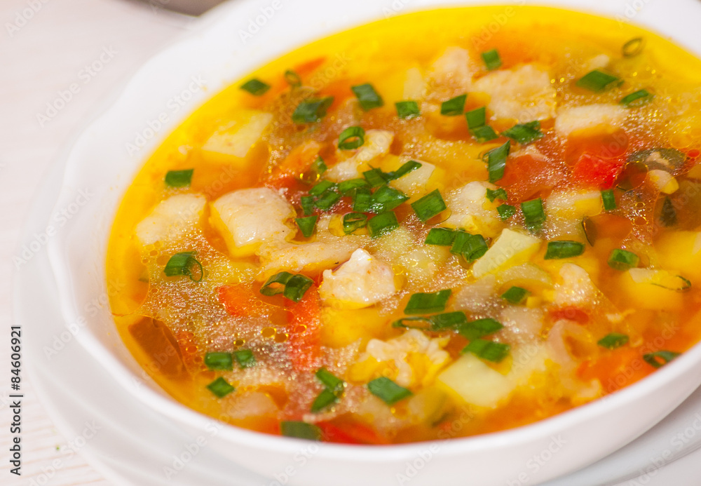 Fish soup with vegetables Fish soup with vegetables