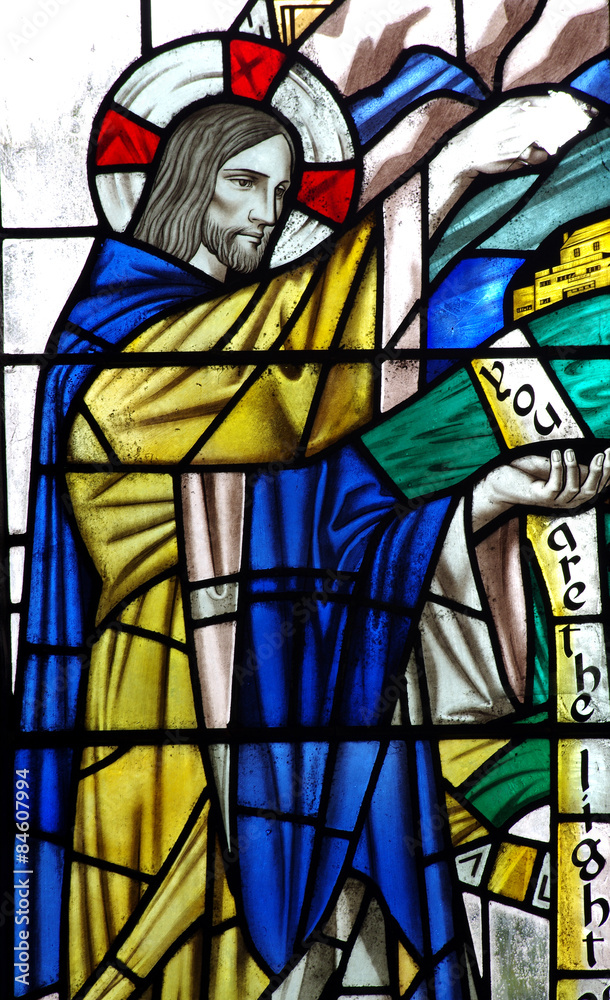 Jesus Christ in stained glass