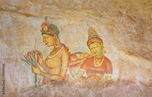 Sigiriya Rock Cave Wall Paintings, Sri Lanka