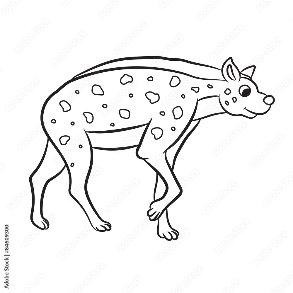 Illustration of hyena standing outlined. Vector
Illustration of hyena standing outlined. Vector