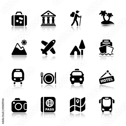 vacations and holidays icons reflex
