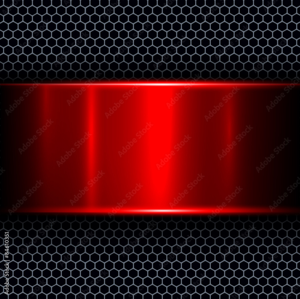Abstract background with red metal texture banner Stock Vector | Adobe Stock