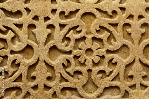 Relief wall carving background