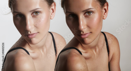 concept of skin bronzing, sun tan