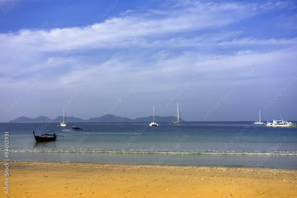 Boats on Charlie Beach.