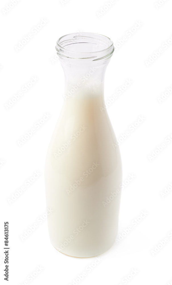 Glass bottle of milk isolated Glass bottle of milk isolated