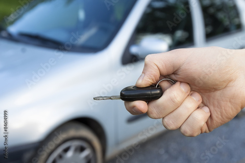 Using keys to open car