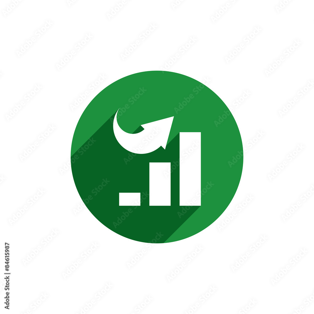 Chart vector icon isolated.