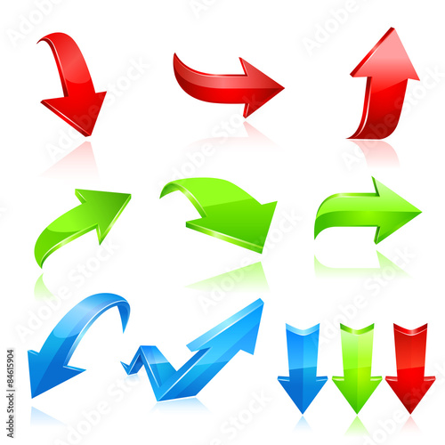 Arrow icon set. Vector