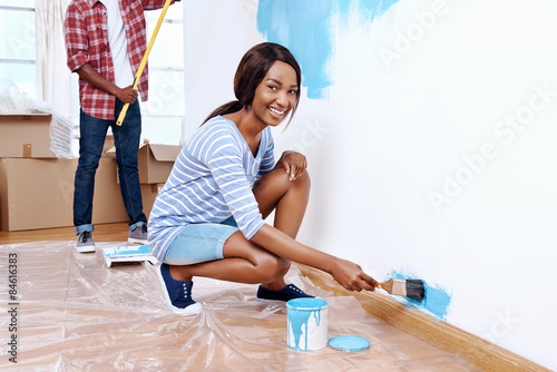 Obraz na plátně painting house couple