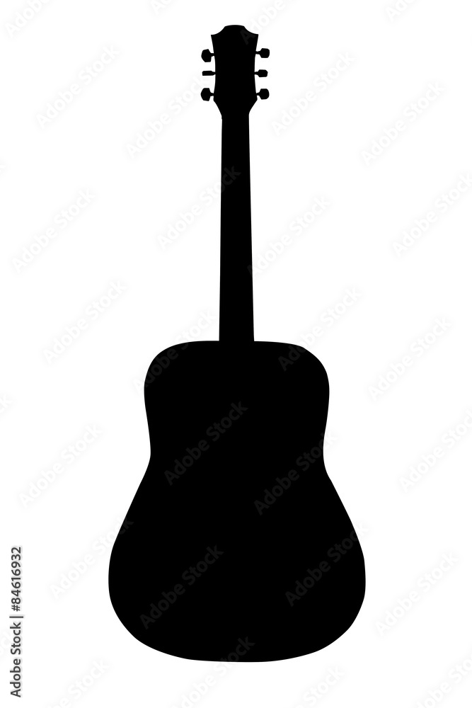 Silhouette of an acoustic guitar Silhouette of an acoustic guitar