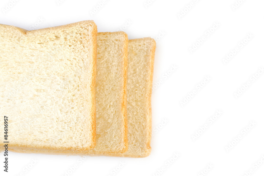 sliced bread isolated on white background. sliced bread isolated on white background.