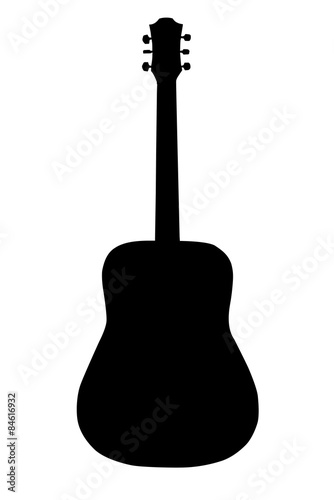 Silhouette of an acoustic guitar