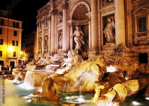 Trevi Fountain night view