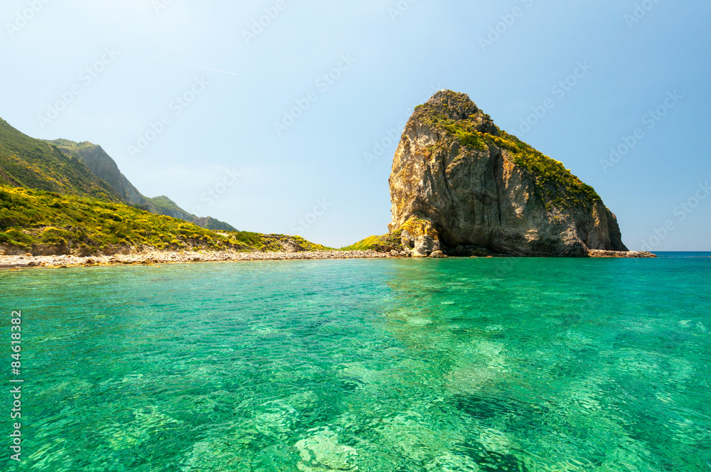 Foto Stock Palmarola Cala Del Porto Adobe Stock