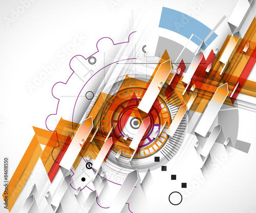Abstract new progressive technology for business solutoin