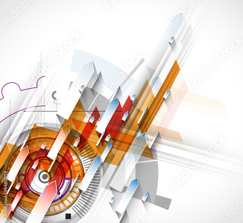 Abstract new progressive technology for business solutoin