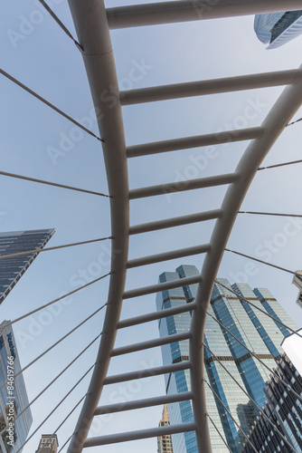 Elevation angle of The Skywalk in Sathorn district,Bangkok,Thail