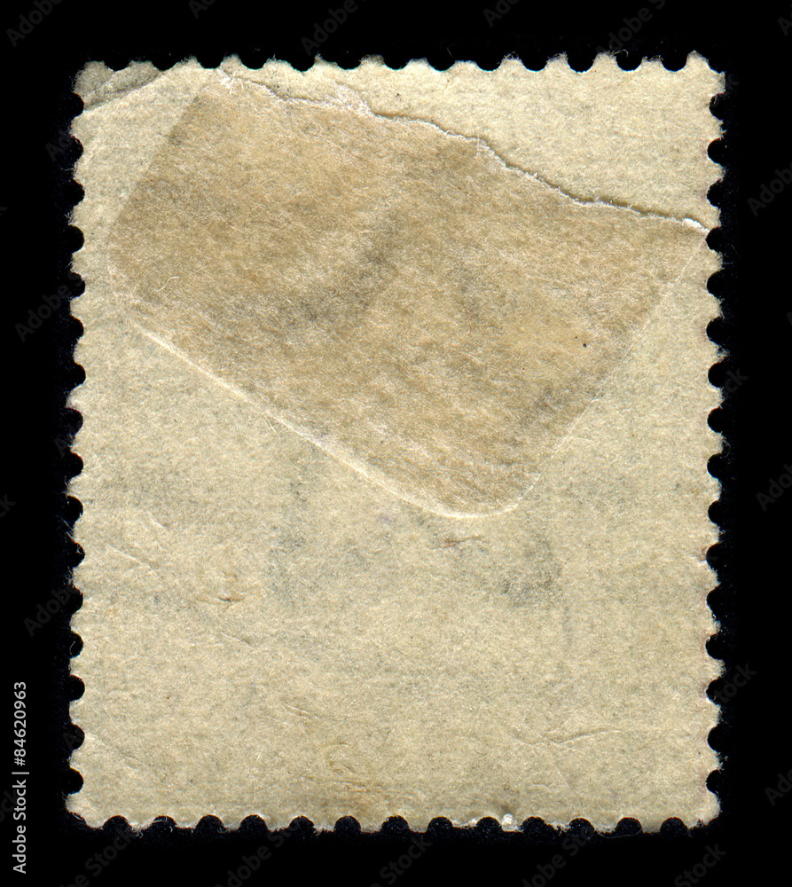 Fototapeta premium Reverse side of a postage stamp.