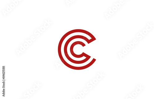 Letter C Logo vector alphabet design element template. ABC conce photo