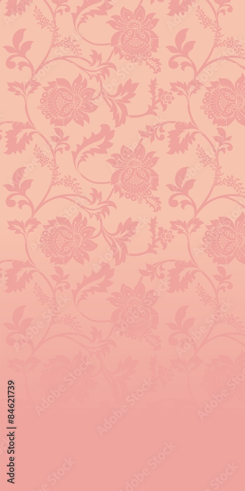 wedding card design, paisley floral pattern , India