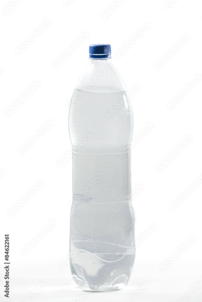 Stock image of purified water bottle over white background Stock image of purified water bottle over white background