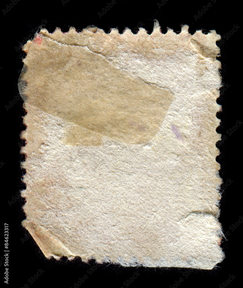 Fototapeta premium Reverse side of a postage stamp.