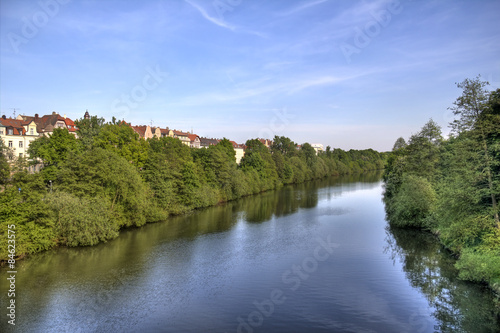 Regnitz river in Bamberg  Germany