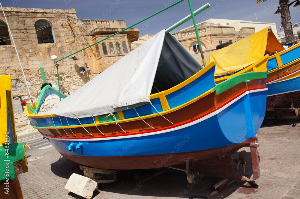Luzzu - bateau maltais à Marsaxlokk
