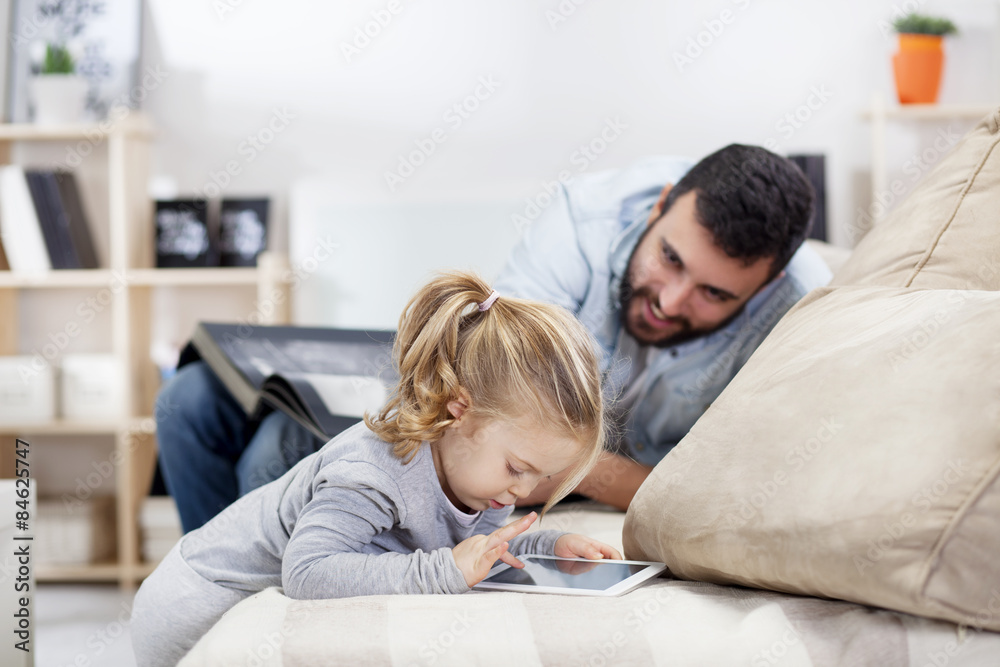 family time, Dad and daughter