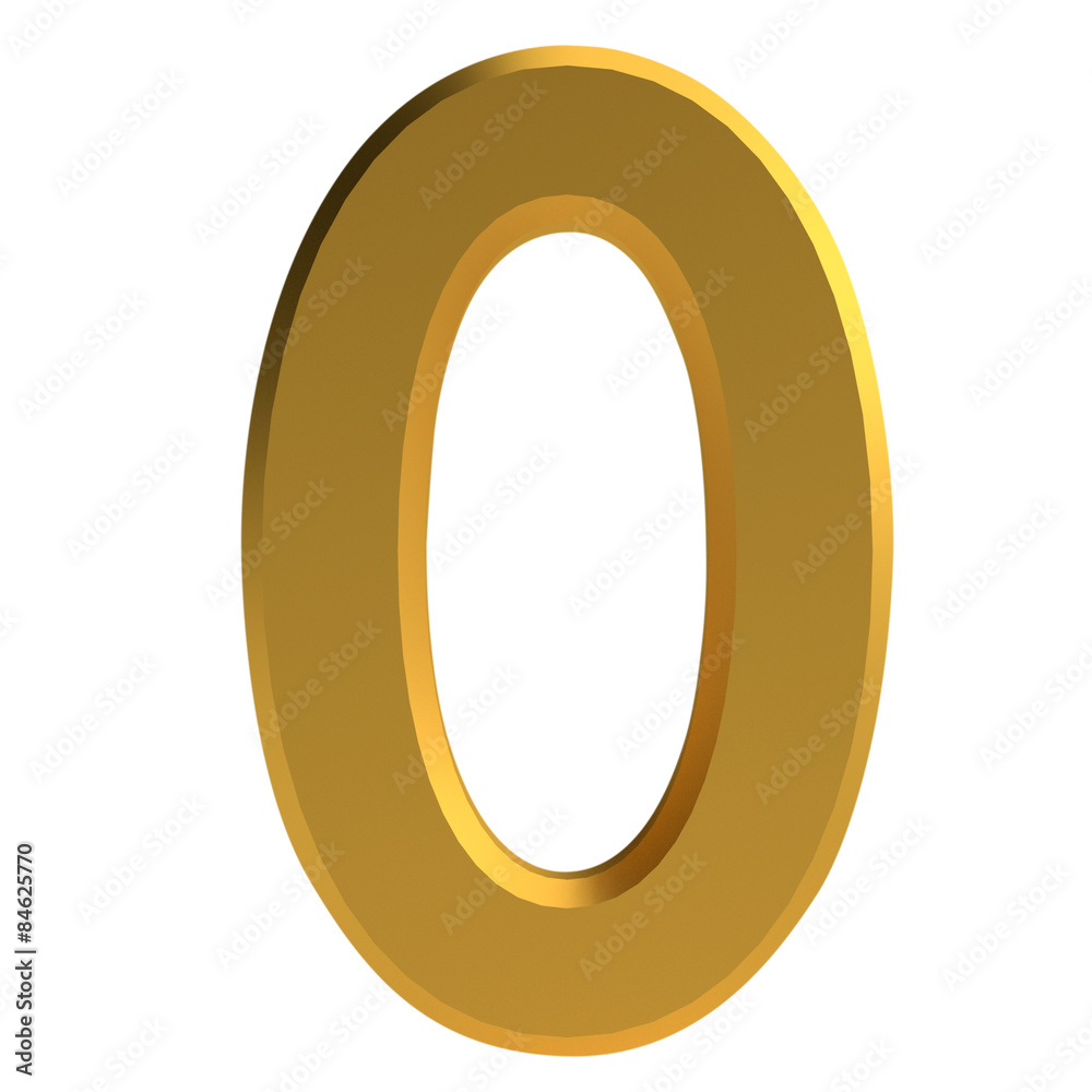 3d font. The digit 0 3d font. The digit 0