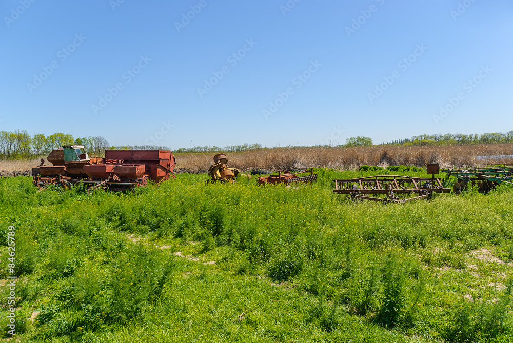 Abandoned farm equipment