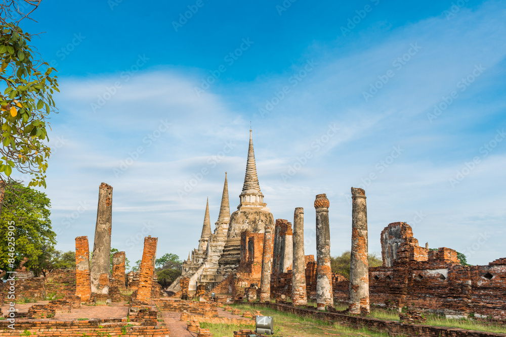 Obraz premium Wat Phra si sanphet at Ayutthaya, Thailand