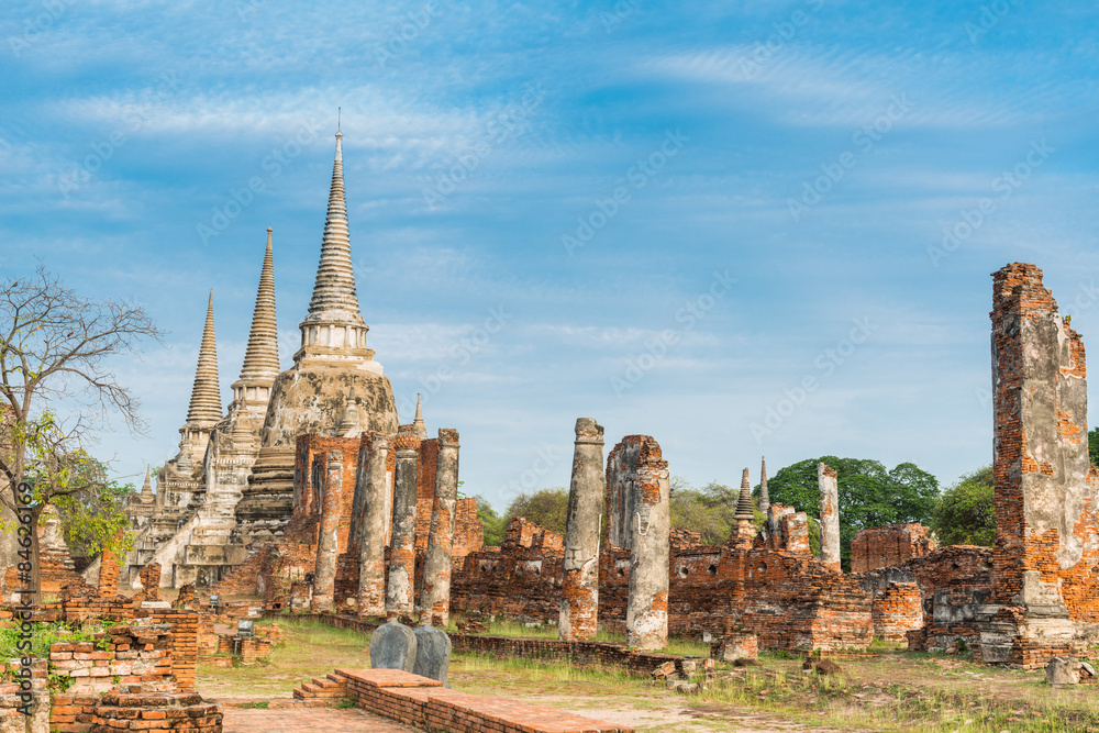 Obraz premium Wat Phra si sanphet at Ayutthaya, Thailand