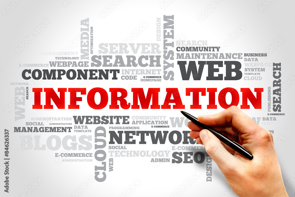 INFORMATION word cloud, business concept